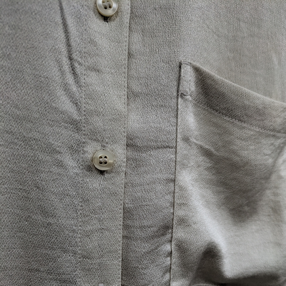 Open Edit Cream Button-Up Shirt - Picture 3 of 6